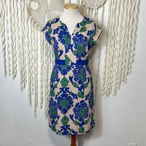 Boden Tapestry Nantucket Notch Neck Shift Dress Size 6R